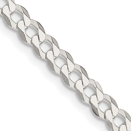 Sterling Silver 4.7mm Flat Curb ChainQLB120