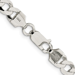Sterling Silver 6.8mm Flat Curb ChainQLB180