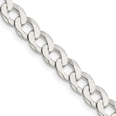 Sterling Silver 6.8mm Flat Curb ChainQLB180