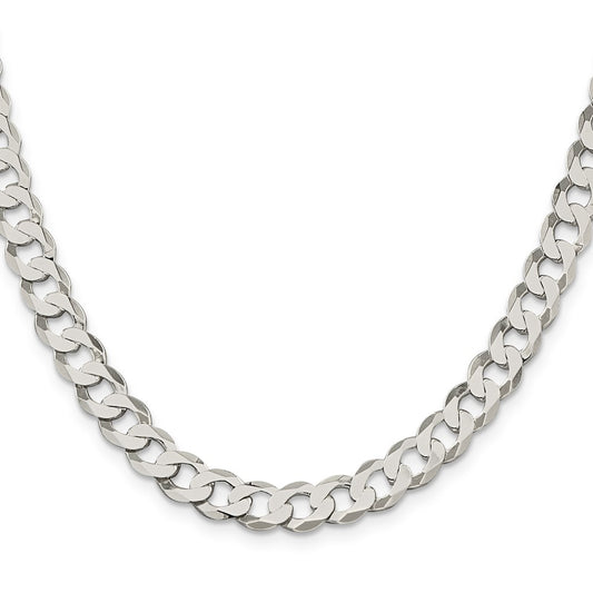 Sterling Silver 7.5mm Flat Curb ChainQLB200