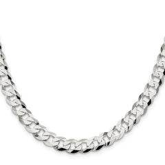 Sterling Silver 8.5mm Flat Curb ChainQLB220