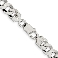 Sterling Silver 8.5mm Flat Curb ChainQLB220