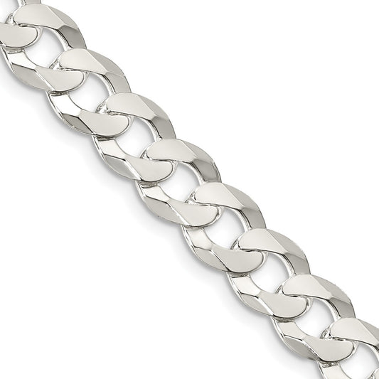 Sterling Silver 8.5mm Flat Curb ChainQLB220