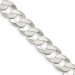 Sterling Silver 8.5mm Flat Curb ChainQLB220