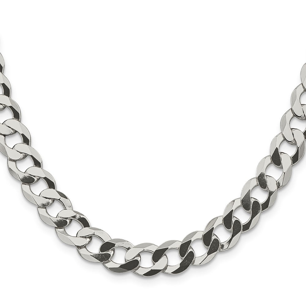 Sterling Silver 9.75mm Flat Curb ChainQLB250