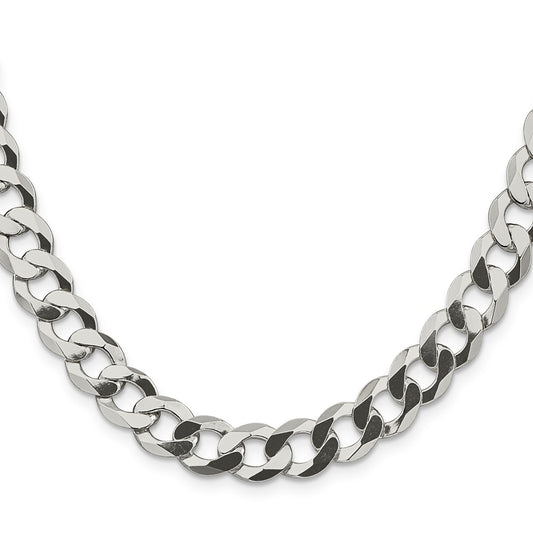 Sterling Silver 9.75mm Flat Curb ChainQLB250