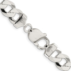 Sterling Silver 9.75mm Flat Curb ChainQLB250