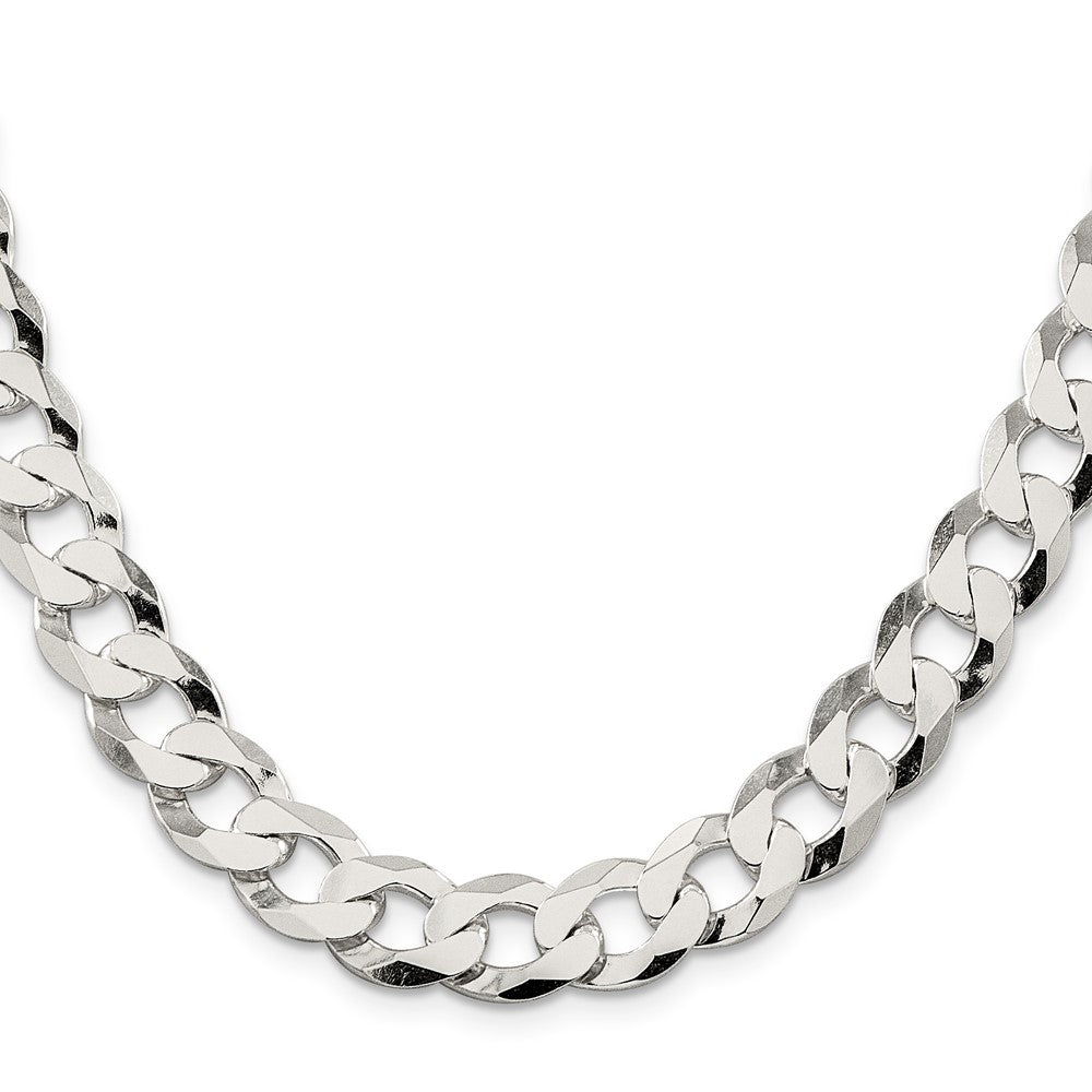Sterling Silver 11.75mm Flat Curb ChainQLB300
