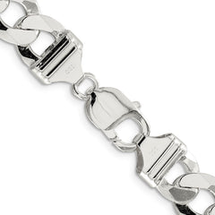 Sterling Silver 11.75mm Flat Curb ChainQLB300