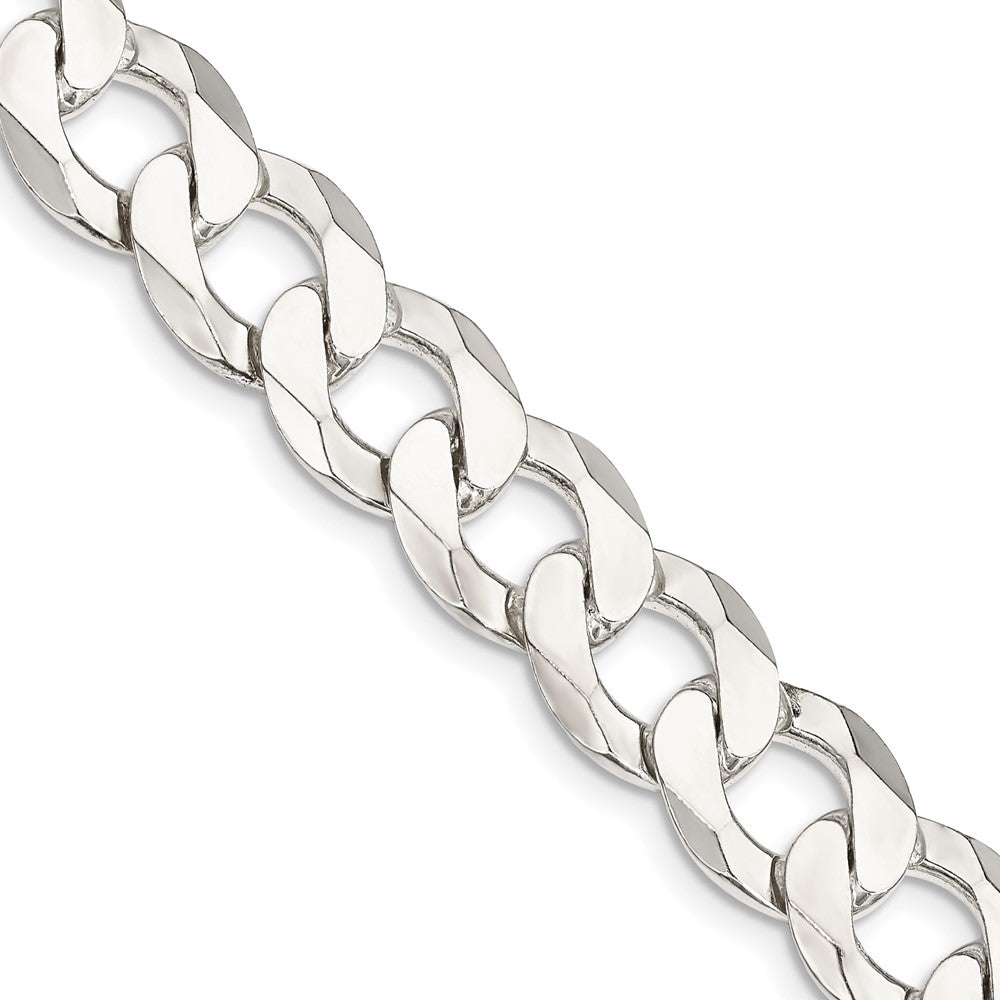 Sterling Silver 11.75mm Flat Curb ChainQLB300