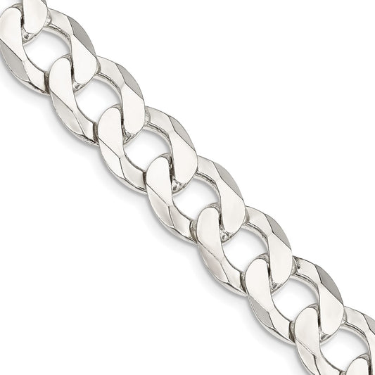 Sterling Silver 11.75mm Flat Curb ChainQLB300