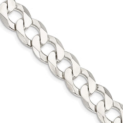 Sterling Silver 11.75mm Flat Curb ChainQLB300