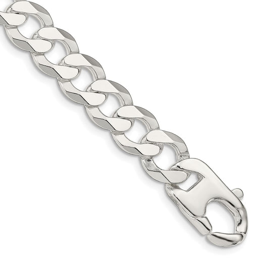Sterling Silver 14mm Flat Curb Chain QLB350-9