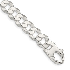 Sterling Silver 14mm Flat Curb Chain QLB350-9