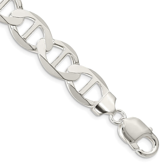 Sterling Silver 12.3mm Flat Anchor Chain QLFA250-8