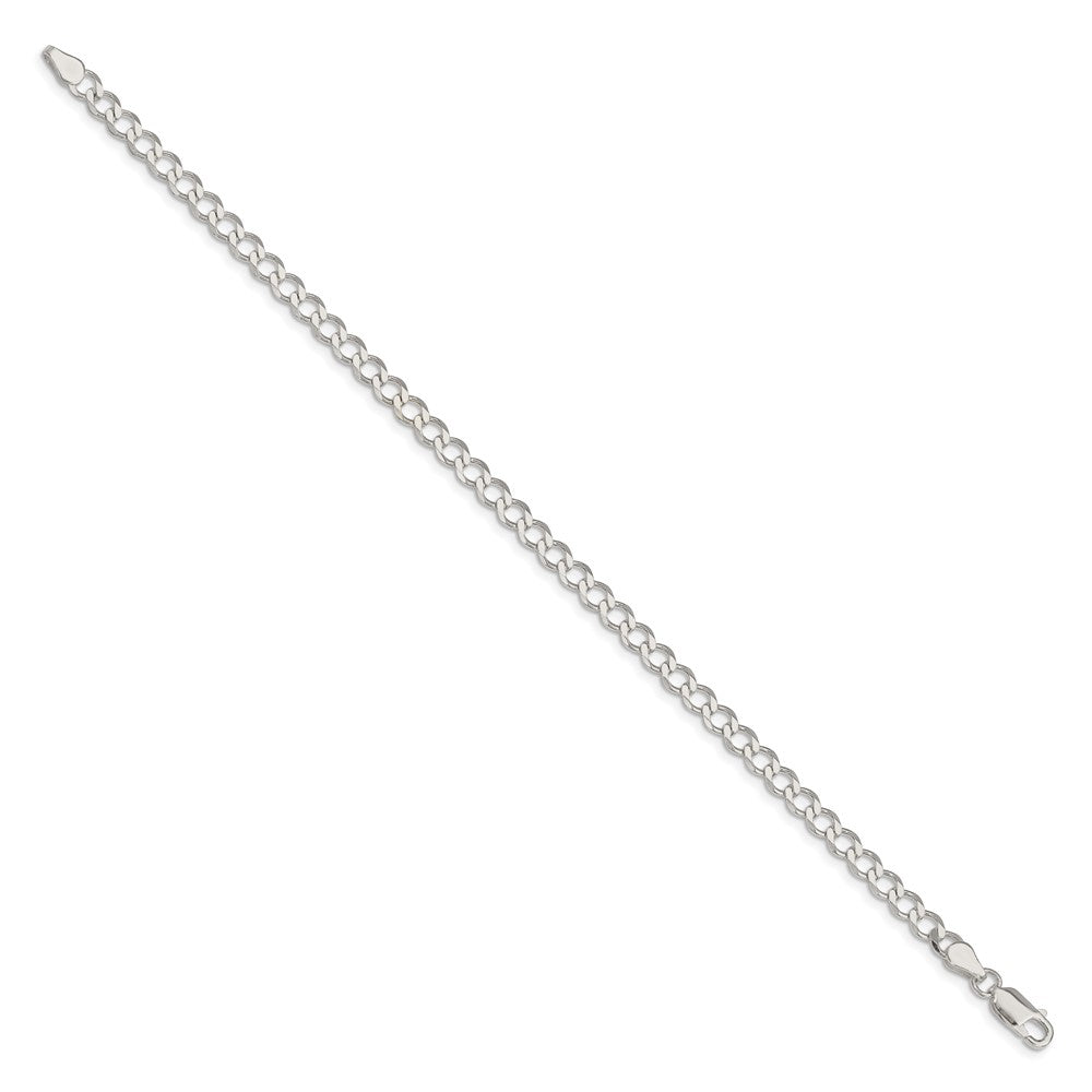 Sterling Silver 4.5mm Semi-solid Flat Curb Chain QLFB100-8