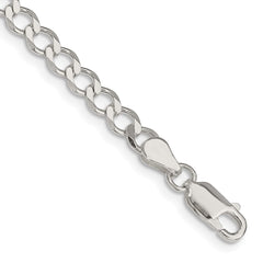 Sterling Silver 4.5mm Semi-solid Flat Curb Chain QLFB100-8