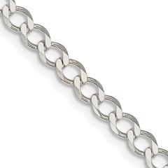 Sterling Silver 4.5mm Semi-solid Flat Curb ChainQLFB100