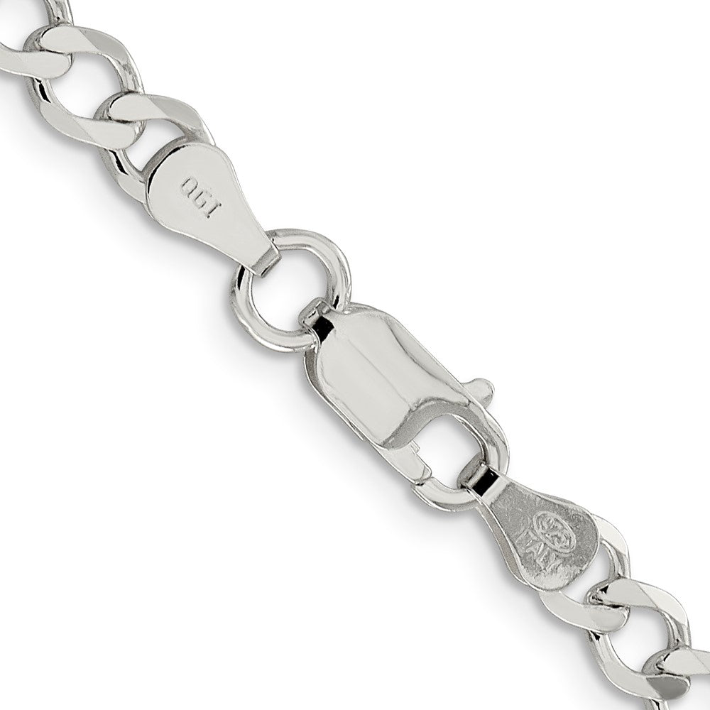 Sterling Silver 5.3mm Semi-solid Flat Curb ChainQLFB120