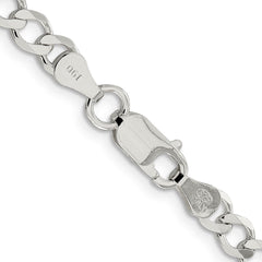 Sterling Silver 5.3mm Semi-solid Flat Curb ChainQLFB120