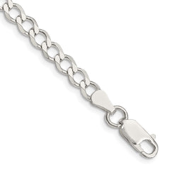Sterling Silver 5.3mm Semi-solid Flat Curb Chain QLFB120-8