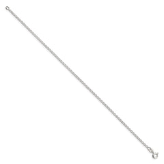 Sterling Silver 1.5mm Open Elongated Link Chain QLL050-8