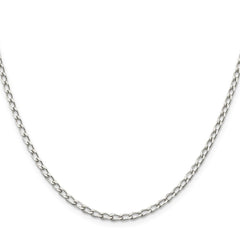 Sterling Silver 2.8mm Open Elongated Link ChainQLL080