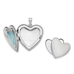 Sterling Silver Rhodium-plated Guardian Angel Ash Holder Heart Locket QLS1000