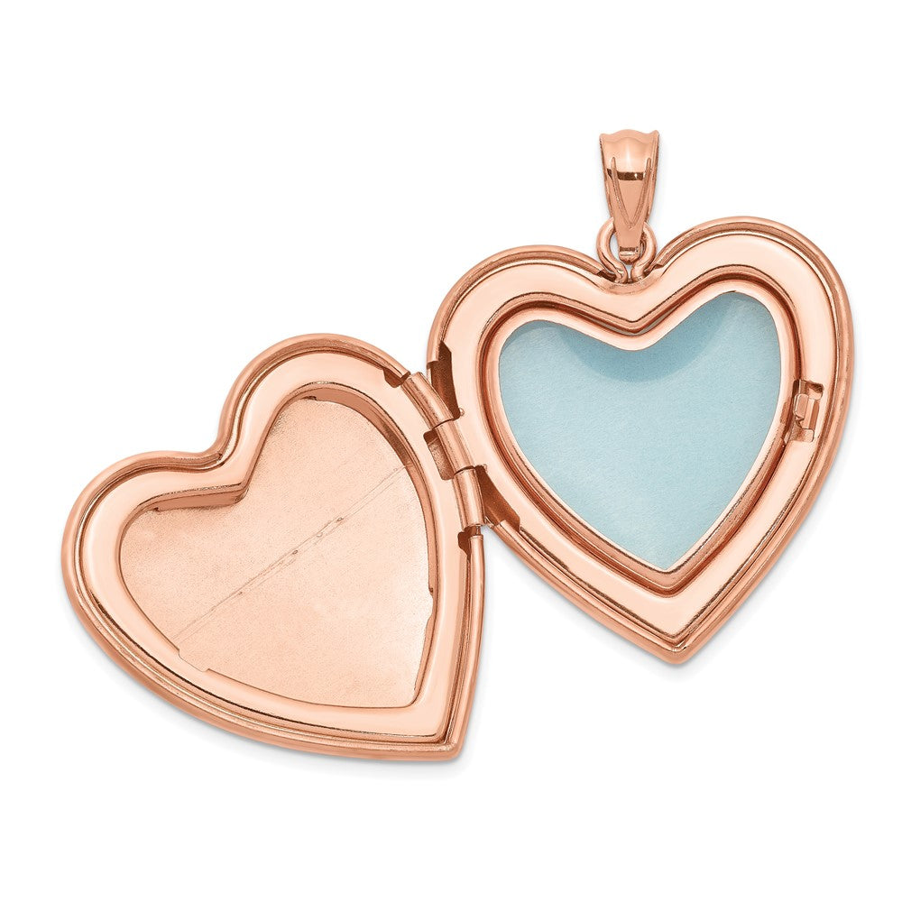 Sterling Silver Rose-tone Forever In My Heart Ash Holder Heart Locket QLS1002