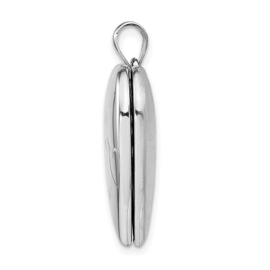 Sterling Silver Rhodium-plated Always With You Ash Holder Heart Locket QLS1003