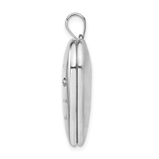 Sterling Silver Rhodium-plate God Has.. Diamond Ash Holder Heart Locket QLS1008