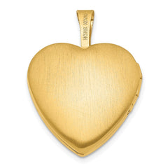 1/20 Gold Filled with Diamond Flower Design 15mm Heart Locket QLS104
