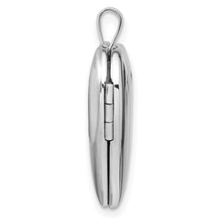 Sterling Silver Rhodium-plated Polished 20mm Heart Ash Holder Locket QLS1115--2