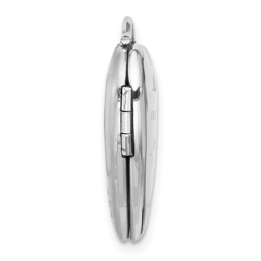 Sterling Silver RH-pl ALWAYS IN MY HEART FOREVER.. 20mm Heart Locket QLS1132