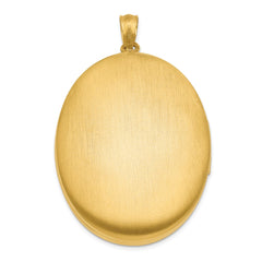 1/20 Gold Filled 34mm Enameled Flower Oval Locket QLS120