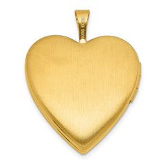 Sterling Silver Gold-plated Polished Front/Brushed Back Unicorn/Alicorn 20mm Heart Locket QLS1257GP