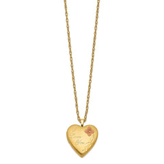 1/20 Gold Filled 20mm Enameled I Love You Heart Locket Necklace QLS276-18