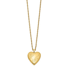 1/20 Gold Filled 20mm Side Swirled Heart Locket Necklace QLS282-18