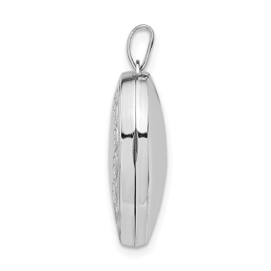 Sterling Silver Rhodium-plated Heart Locket QLS43