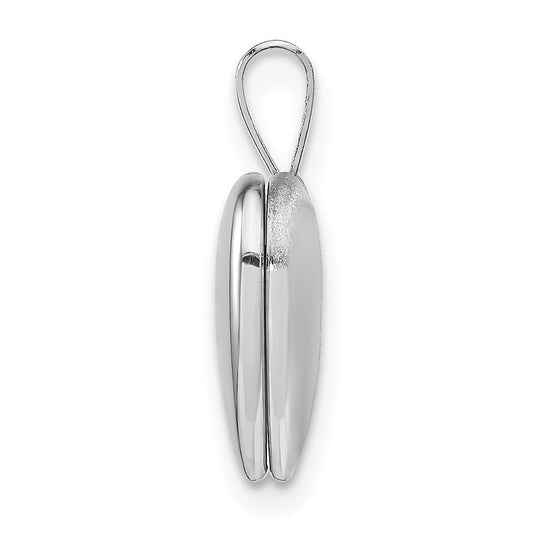 Sterling Silver Rhodium-plated Polished 12mm Heart Locket QLS484