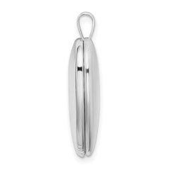 Sterling Silver Rhod-pltd 20mm FOREVER IN MY HEART Heart Locket QLS805