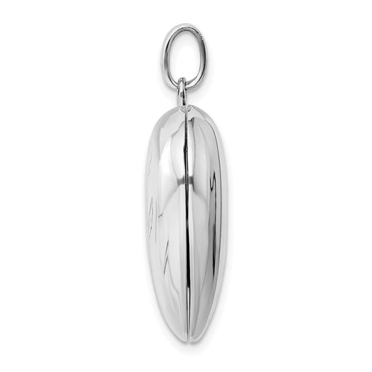 Sterling Silver I Love You Rose Heart Locket QLS819