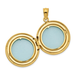 Sterling Silver 20mm Gold-plated Polished Diamond Accent Round Locket QLS939