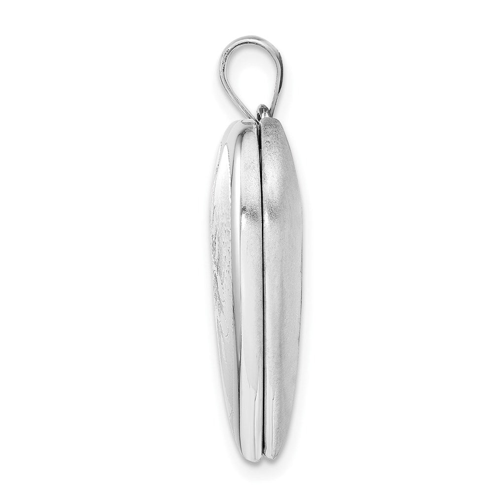 Sterling Silver Rhodium-plated Tree Ash Holder Heart Locket QLS975