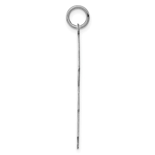 SS Rh-plt Engraveable Boy/Boy Polished Front/Satin Back Disc Charm QM338