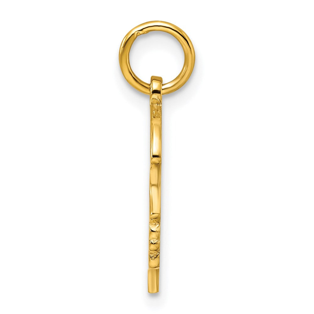 Sterling Silver GP Engraveable Girl Polished Disc Charm QM353G