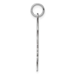 Sterling Silver Rh-plt Engraveable Girl Disc Charm Polish on Front/Back QM365