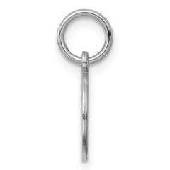 Sterling Silver Rh-plt Engraveable Round Polished Front/Back Disc Charm QM370