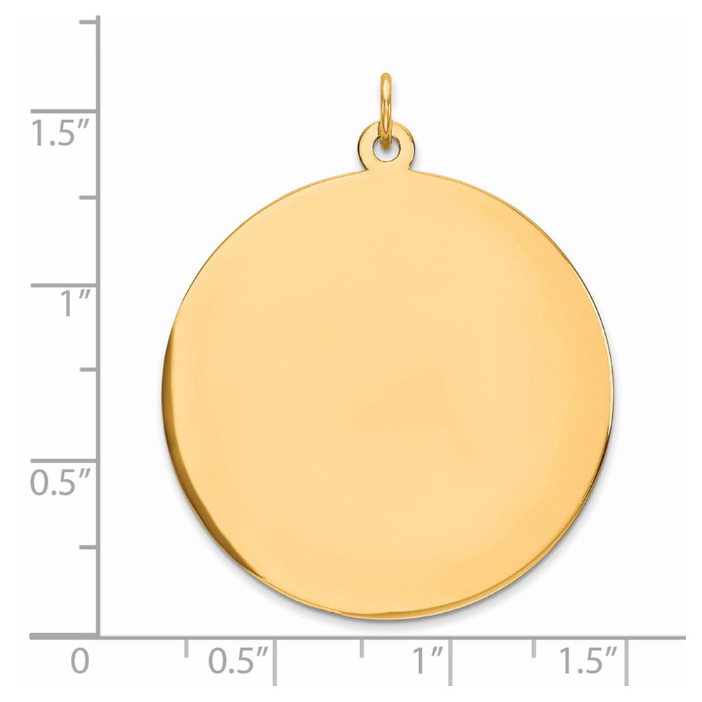 Sterling Silver GP Engraveable Round Polished Disc Charm QM376G