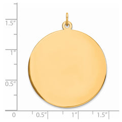 Sterling Silver GP Engraveable Round Polished Disc Charm QM376G
